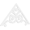 Ekena Millwork Pitch Hurley Architectural Grade PVC Gable Pediment, 72"W x 36"H x 1"P (12/12) GPP072X036X100HUR - alternate 1